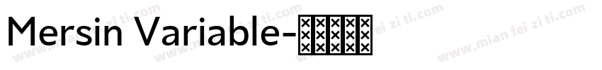 Mersin Variable字体转换